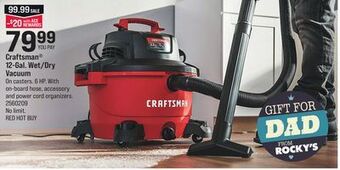 Ace Hardware Craftsman® 12-gal. wet/dry vacuum offer