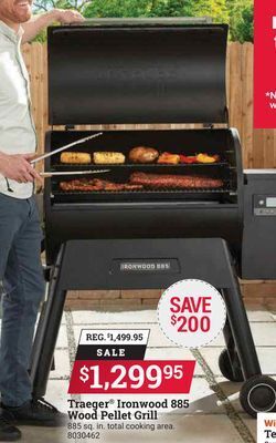 Ace Hardware Traeger® ironwood 885 wood pellet grill offer