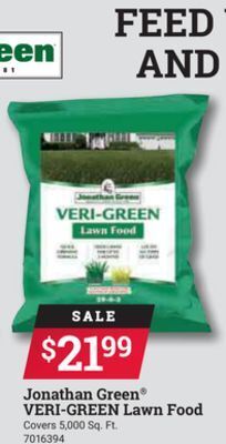 Ace Hardware Jonathan green® veri-green lawn food offer