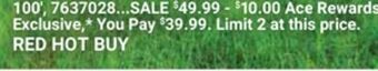 Ace Hardware Ace® smartflo max® 100' premium garden hose offer