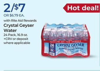 Rite Aid Crystal geyser water offer