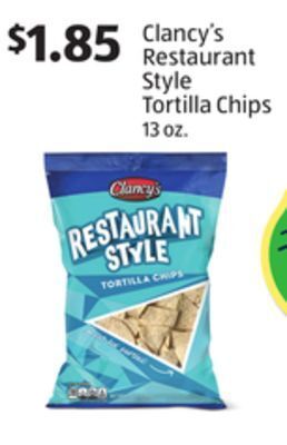 Aldi Clancy's restaurant style tortilla chips offer