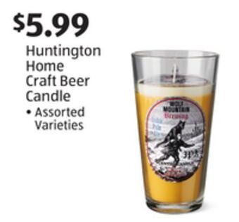 Aldi Huntington home craft beer candle offer