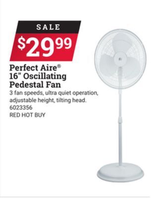 Ace Hardware Perfect aire® 16 oscillating pedestal fan offer