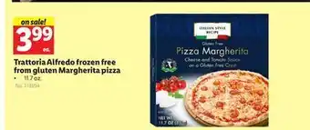Lidl Trattoria alfredo frozen free from gluten margherita pizza offer
