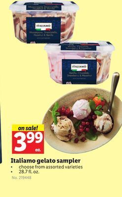 Lidl Italiamo gelato sampler offer