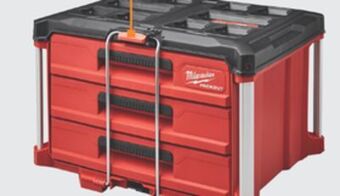 The Home Depot Milwaukee 22 3-drawer tool box offer