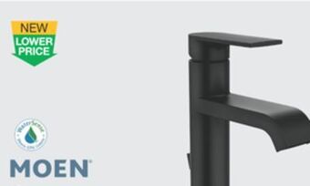 The Home Depot Moen® genta™ matte black finish bath faucet offer