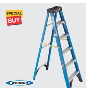 The Home Depot Werner 6' fiberglass step ladder, type i offer