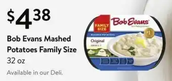 Walmart Bob Evans Mashed Potatoes Family Size 32 OZ offer