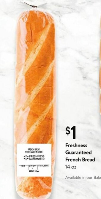 Walmart Freshness Guaranteed French Bread 14 oz offer