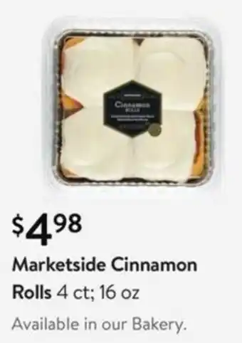 Walmart Marketside Cinnamon Rolls 16 oz offer