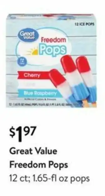 Walmart Great Value Freedom Pops offer