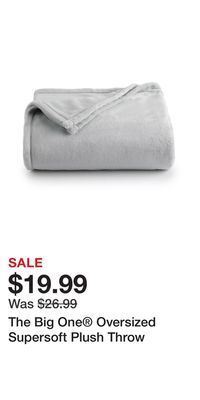 Kohl's The big one® oversized supersoft plush throw offer