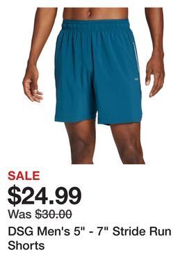 Dick's Sporting Goods Dsg men's 5 - 7 stride run shorts offer