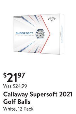Walmart Callaway supersoft 2021 golf balls offer