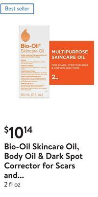 Walmart Bio-oil skincare oil, body oil & dark spot corrector for scars and stretchmarks offer