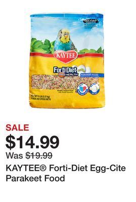 Petsmart Kaytee® forti-diet egg-cite parakeet food offer