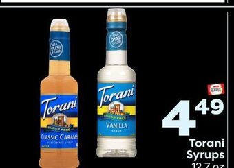 Weis Markets Torani syrups offer