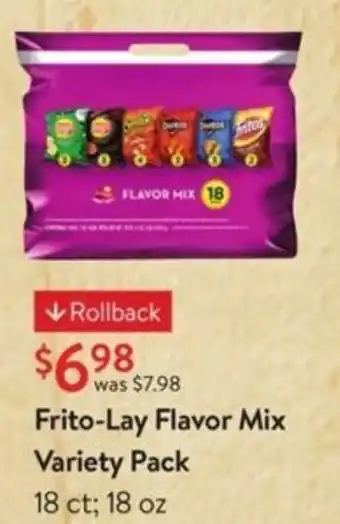 Walmart Frito-Lay Flavor Mix Variety Pack 18 oz offer