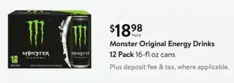 Walmart Monster Original Energy Drinks offer