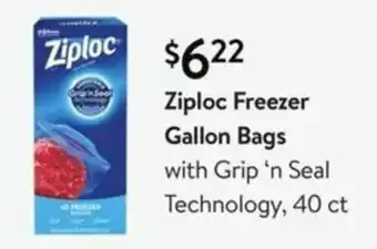 Walmart Ziploc Freezer Gallon Bags offer