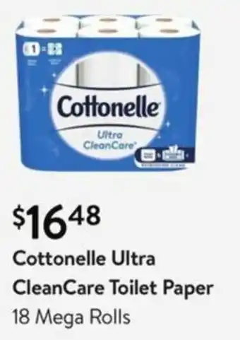 Walmart Cottonelle Ultra CleanCare Toilet Paper offer