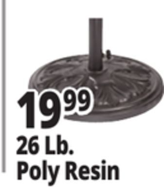 Ocean State Job Lot Polyresin umbrella base, 26 lbs offer