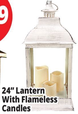 Ocean State Job Lot 24 lantern with flameless candles offer