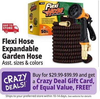 Ocean State Job Lot Flexi hose expandable garden hose offer