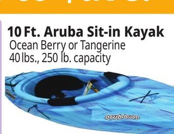 Ocean State Job Lot Kl outdoor aruba 10' sit-in kayak, ocean berry offer