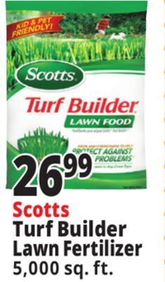 Ocean State Job Lot Scotts turf builder lawn food, 5,000 sq ft offer