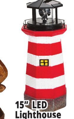 Ocean State Job Lot Solar lighthouse with rotating led light, 15 offer