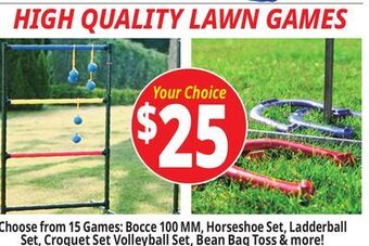 Ocean State Job Lot High quality lawn games offer