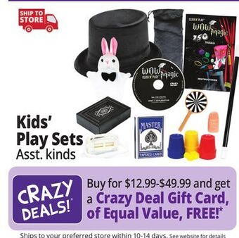 Ocean State Job Lot Kids' play sets offer