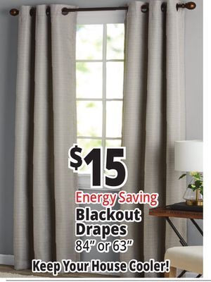 Ocean State Job Lot Blackout drapes offer