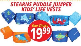Ocean State Job Lot Stearns puddle jumper kids' life vests offer