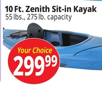 Ocean State Job Lot Lifetime zenith 10' sit-in kayak offer