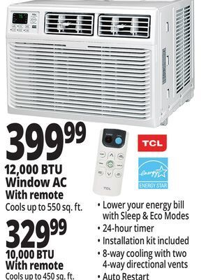 Ocean State Job Lot 12,000 btu window ac with remote offer