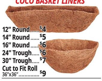 Ocean State Job Lot Coco basket liners offer