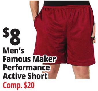 Ocean State Job Lot Men's famous maker performance active short offer