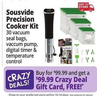 Ocean State Job Lot Sousvide precision cooker kit offer