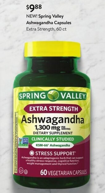 Walmart Spring Valley Ashwagandha Capsules offer
