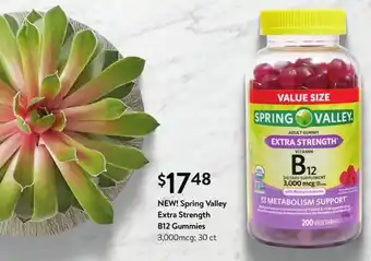 Walmart Spring Valley Extra Strength B12 Gummies offer