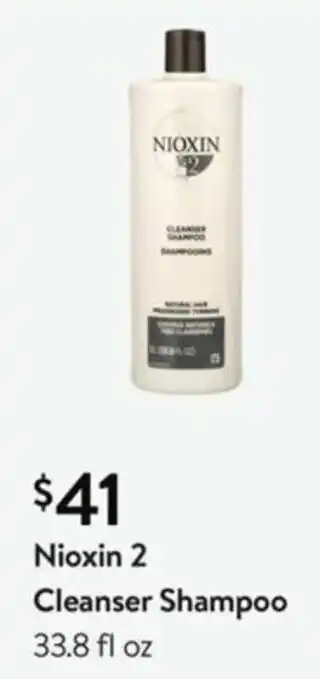 Walmart Nioxin Cleanser Shampoo 33.8 fl oz offer