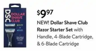 Walmart Dollar Shave Club Razor Starter Set offer