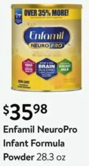 Walmart Enfamil NeuroPro Infant Formula Powder 28.3 oz offer