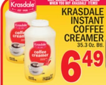 C Town Krasdale instant coffee creamer offer