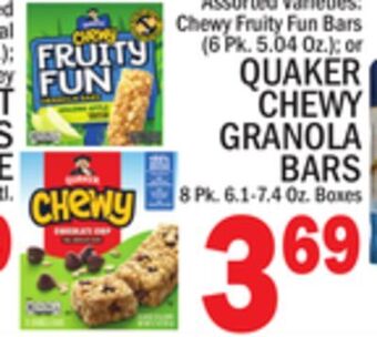 C Town Quaker chewy granola bars offer