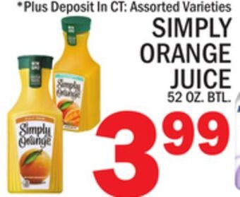 C Town Simply orange juice offer